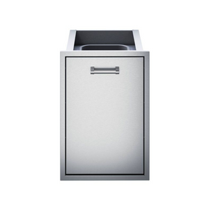 Delta Heat 18-Inch Roll-Out Stainless Steel Trash Bin