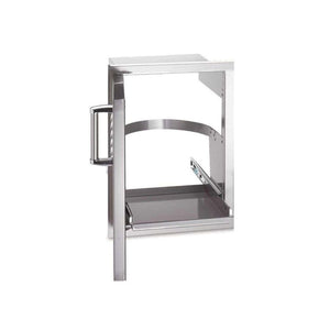 Fire Magic Premium Flush 14-Inch Left-Hinged Soft Close Louvered Single Access Door With Propane Tank Storage