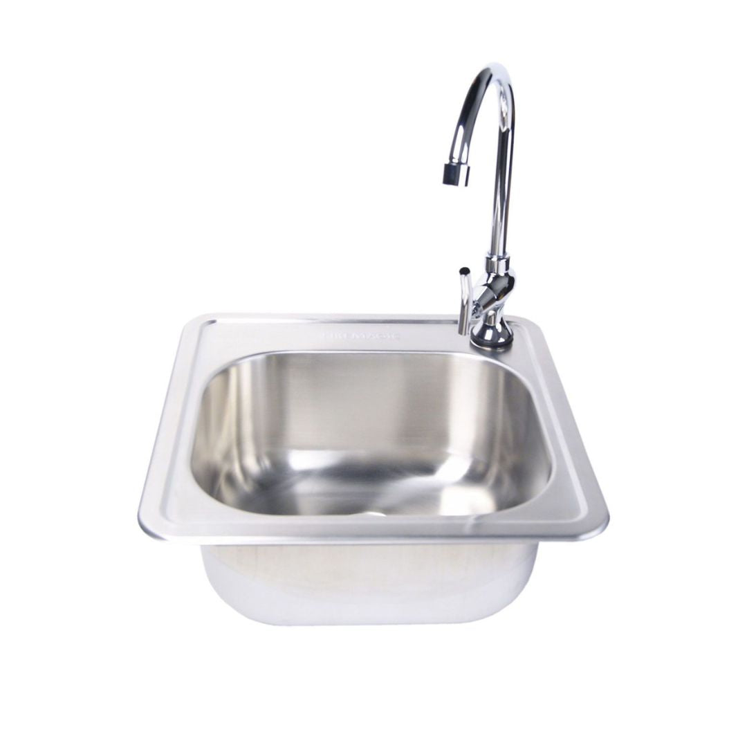 Fire Magic 15 X 15 Outdoor Rated Stainless Steel Sink With Cold Water Faucet