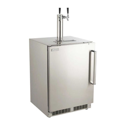 Fire Magic 24-Inch Left Hinge Outdoor Rated Dual Tap Kegerator