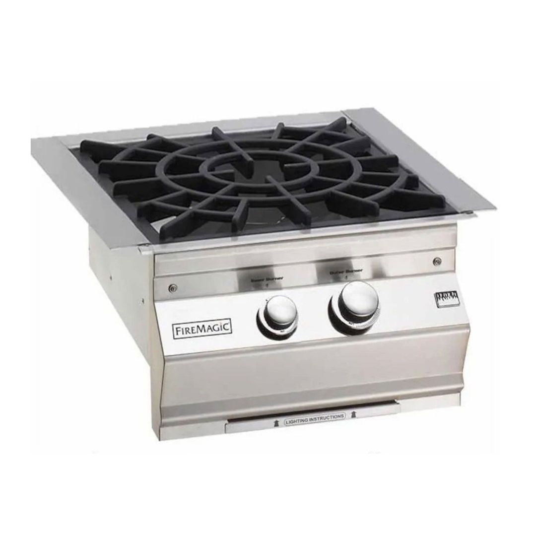 Fire Magic Classic Gas Built-In Power Burner With Porcelain Cast Iron Grid