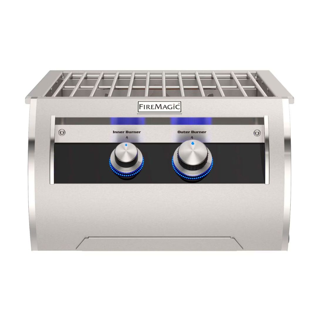 Fire Magic Echelon Diamond Gas Built-In Power Burner with Porcelain Cast Iron Grid