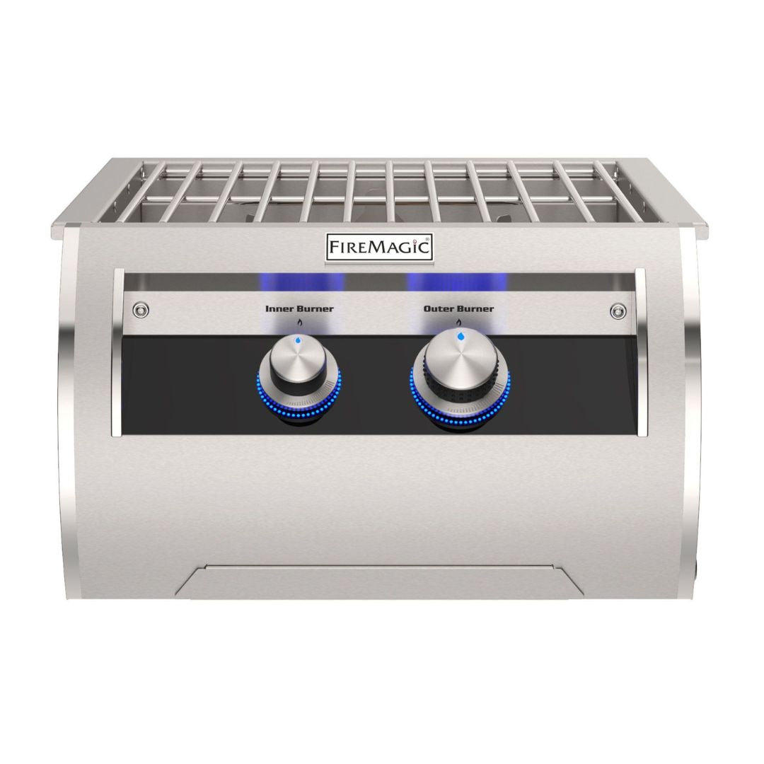 Fire Magic Echelon Diamond Gas Built-In Power Burner with Stainless Steel Grid