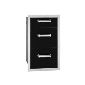 Fire Magic Echelon Flush 14-Inch Black Triple Access Drawer With Soft Close