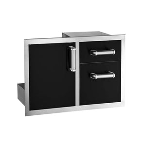 Fire Magic Echelon Flush 30-Inch Black Access Door & Double Drawer Combo With Soft Close