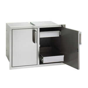 Fire Magic Premium Flush 30-Inch Enclosed Cabinet Storage With Drawers With Soft Close