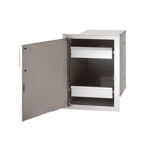 Fire Magic Select 14-Inch Left-Hinged Enclosed Cabinet Storage With Drawers