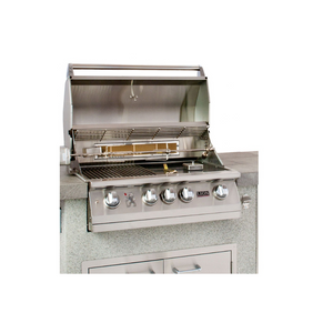 Lion Advanced Q 7-Foot BBQ Island With Gas Grill and Refrigerator