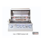 Lion Advanced Q 7-Foot BBQ Island With Gas Grill and Refrigerator
