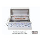 Lion American Q 8 3/4-Foot BBQ Island With Gas Grill, Side Burner & Refrigerator