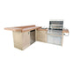 Lion American Q 8 3/4-Foot BBQ Island With Gas Grill, Side Burner & Refrigerator