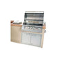 Lion American Q 8 3/4-Foot BBQ Island With Gas Grill, Side Burner & Refrigerator