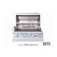 Lion Quality Q 8-Foot BBQ Island With Gas Grill, Side Burner & Refrigerator