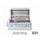 Lion Quality Q 8-Foot BBQ Island With Gas Grill, Side Burner & Refrigerator