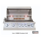 Lion Quality Q 8-Foot BBQ Island With Gas Grill, Side Burner & Refrigerator