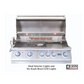 Lion Quality Q 8-Foot BBQ Island With Gas Grill, Side Burner & Refrigerator