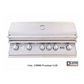 Lion Quality Q 8-Foot BBQ Island With Gas Grill, Side Burner & Refrigerator