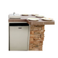 Lion Quality Q 8-Foot BBQ Island With Gas Grill, Side Burner & Refrigerator