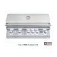 Lion Resort Q 8-Foot BBQ Island With Gas Grill, Side Burner, Sink & Refrigerator