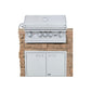 Lion Sensational Q 7-Foot BBQ Island With Gas Grill, Side Burner & Refrigerator