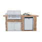 Lion Sensational Q 7-Foot BBQ Island With Gas Grill, Side Burner & Refrigerator