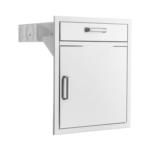 PCM 21-Inch Stainless Steel Single Access Door & Drawer Combo – BBQ-260-SV24-DR1 + BBQ-350H