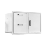 PCM 32-Inch Stainless Steel Reversible Access Door & Double Drawer Combo – BBQ-260-DDC + BBQ-350H