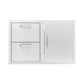 PCM 32-Inch Stainless Steel Reversible Access Door & Double Drawer Combo – BBQ-260-DDC + BBQ-350H