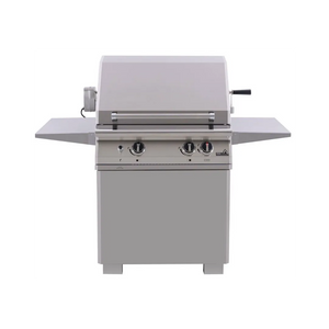 PGS Legacy Newport Gourmet 30-Inch Natural Gas Grill with Infrared Rear Burner & Rotisserie Kit on Pedestal