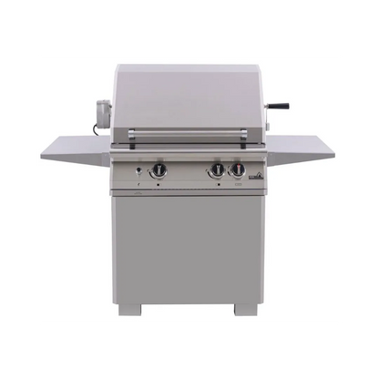 PGS Legacy Newport Gourmet 30-Inch Natural Gas Grill with Infrared Rear Burner & Rotisserie Kit on Pedestal