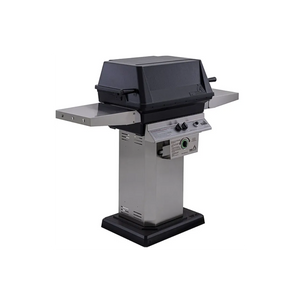 PGS T-Series T40 Commercial Cast Aluminum Gas Grill With Timer On Stainless Steel Patio Base