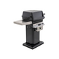 PGS T-Series T30 Commercial Cast Aluminum Gas Grill With Timer On Black Patio Base