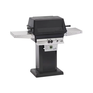 PGS T-Series T40 Commercial Cast Aluminum Gas Grill With Timer On Black Patio Base