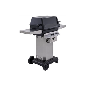 PGS T-Series T40 Commercial Cast Aluminum Gas Grill With Timer On Stainless Steel Portable Pedestal Base