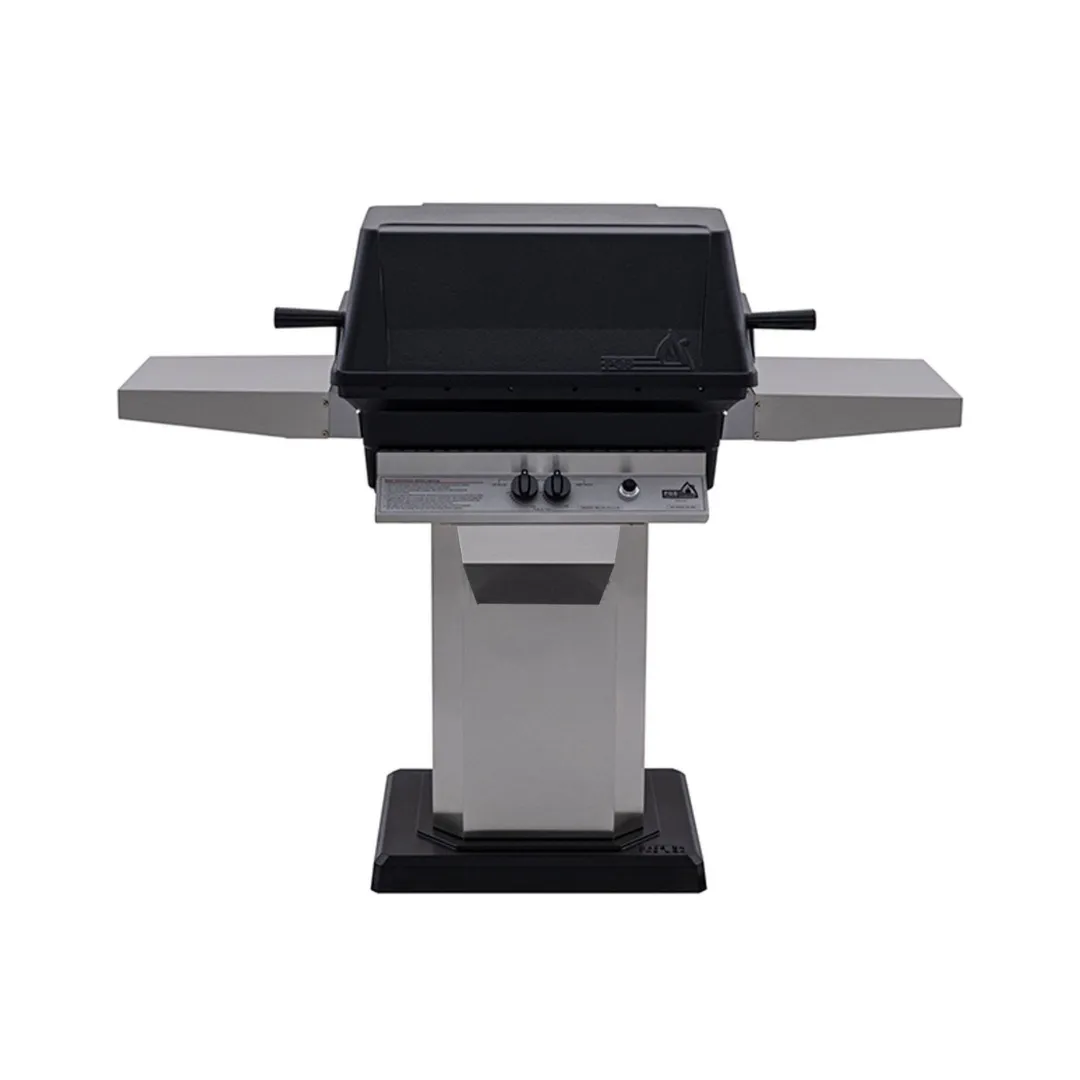 PGS A40 Cast Aluminum Gas Grill On Stainless Steel Patio Base