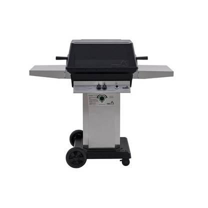 PGS T-Series T40 Commercial Cast Aluminum Gas Grill With Timer On Stainless Steel Portable Pedestal Base