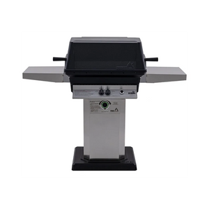 PGS T-Series T40 Commercial Cast Aluminum Gas Grill With Timer On Stainless Steel Patio Base