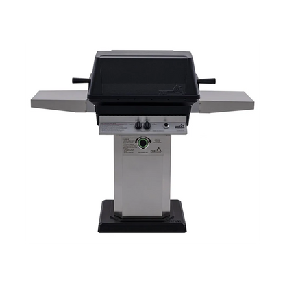 PGS T-Series T40 Commercial Cast Aluminum Gas Grill With Timer On Stainless Steel Patio Base