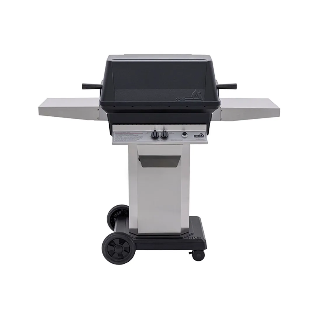 PGS A40 Cast Aluminum Gas Grill On Stainless Steel Portable Pedestal Base