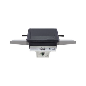 PGS T-Series T40 Commercial Cast Aluminum Gas Grill With Timer On Black Portable Pedestal Base