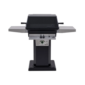 PGS T-Series T40 Commercial Cast Aluminum Gas Grill With Timer On Black Patio Base