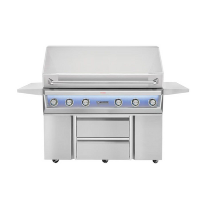 Twin Eagles Eagle One 54-Inch 4-Burner Gas Grill with Sear Zone & Two Infrared Rotisserie Burners On Deluxe Cart