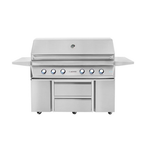 Twin Eagles 54-Inch 4-Burner Gas Grill with Sear Zone & Two Infrared Rotisserie Burners On Deluxe Cart
