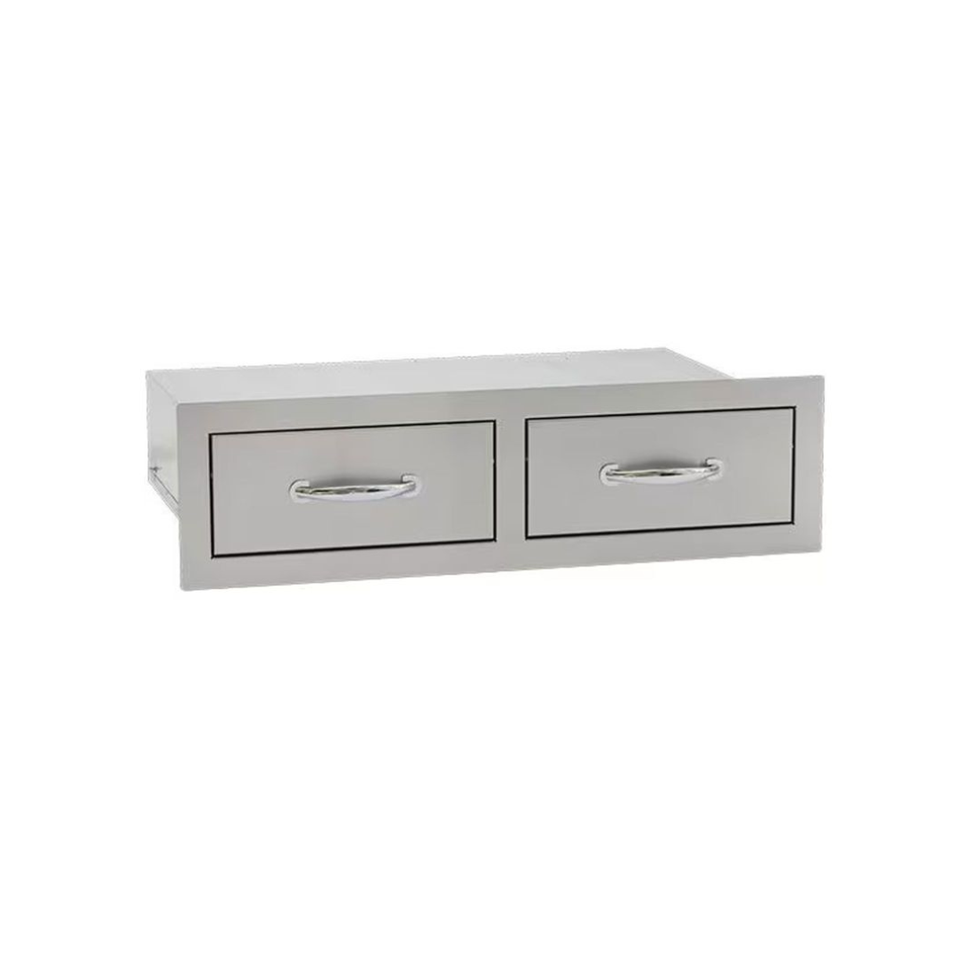 American Made Grills 30-Inch Stainless Steel Flush Mount Horizontal Double Access Drawer