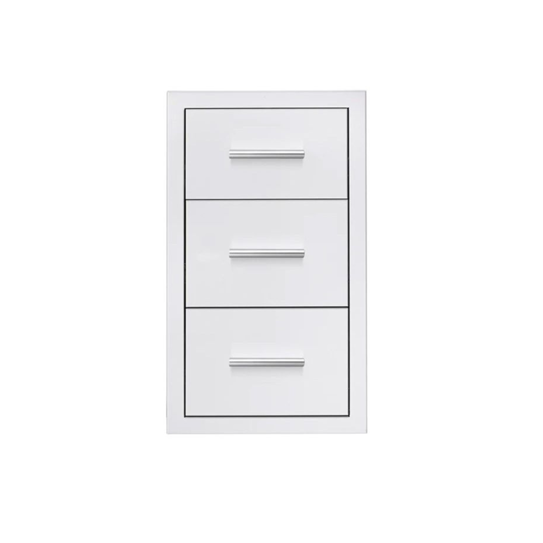 American Made Grills 17-Inch Stainless Steel Flush Mount Double Access Drawer With Paper Towel Holder