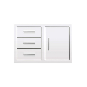 American Made Grills 33-Inch Stainless Steel Flush Mount 3-Drawer & Access Door Combo with Hidden Hinge