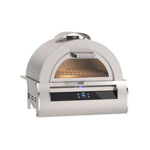 Fire Magic Echelon Diamond Built-In Gas Black Glass Pizza Oven with Integrated Smart Technology