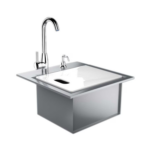 Premium 21 X 20 Outdoor Rated Stainless Steel Drop In Sink With Hot/Cold Faucet – B-PS21