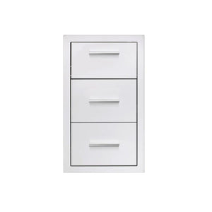 Summerset 17-Inch Stainless Steel Flush Mount Double Access Drawer With Paper Towel Holder