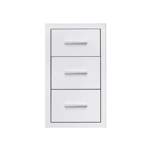 Summerset 17-Inch Stainless Steel Triple Drawers